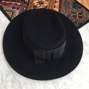 70’s Navy Brooks Brothers Fedora W/Black Bow